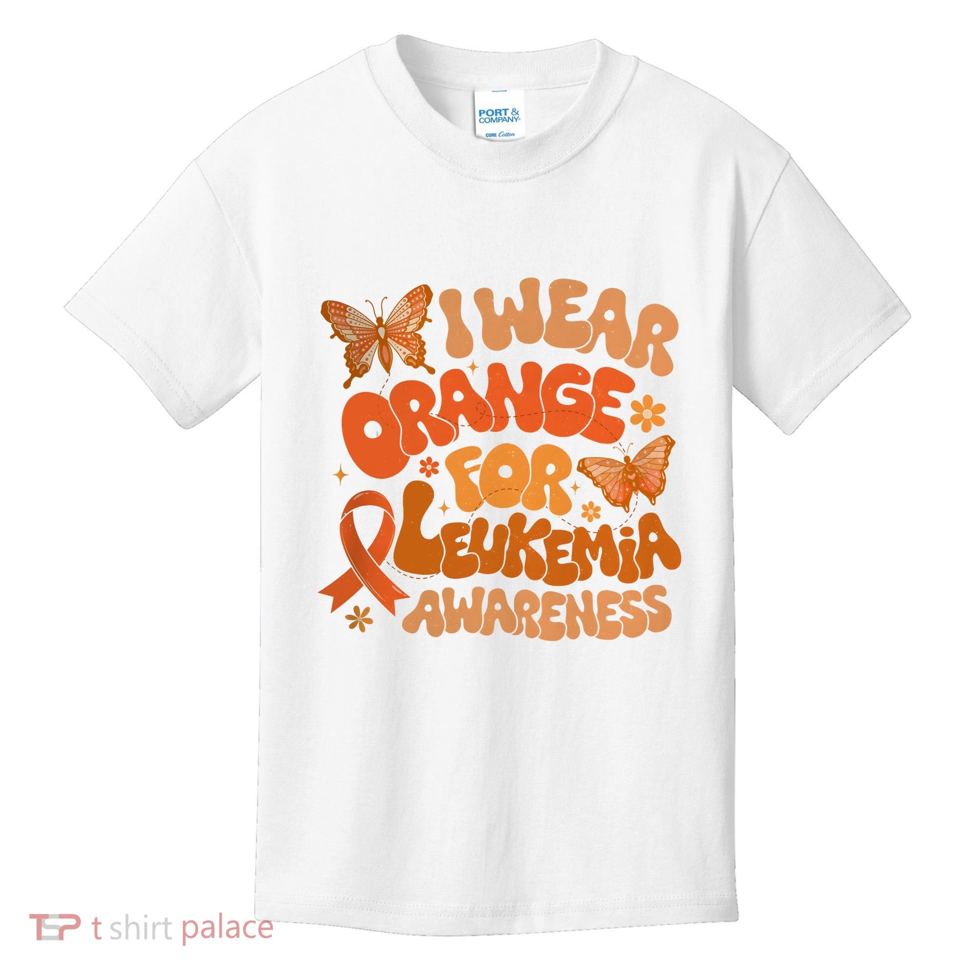 I Wear Orange For Leukemia Awareness Kids T-Shirt