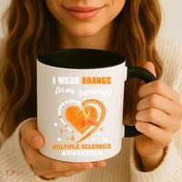 I Wear Orange For My Granddaughter Multiple Sclerosis Ms Gift Coffee Mug thumb 3