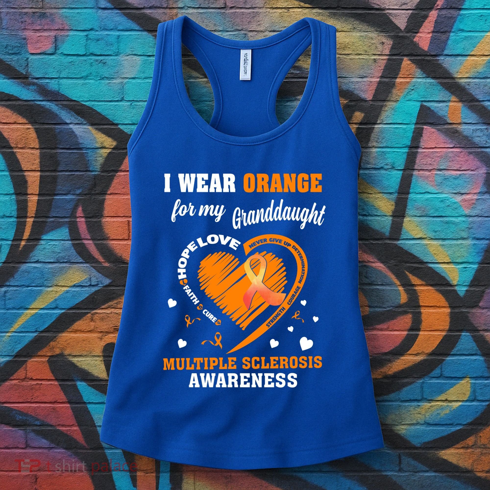 I Wear Orange For My Granddaughter Multiple Sclerosis Ms Gift Women's Tank Top