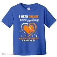 I Wear Orange For My Granddaughter Multiple Sclerosis Ms Gift Toddler T-Shirt thumb 0