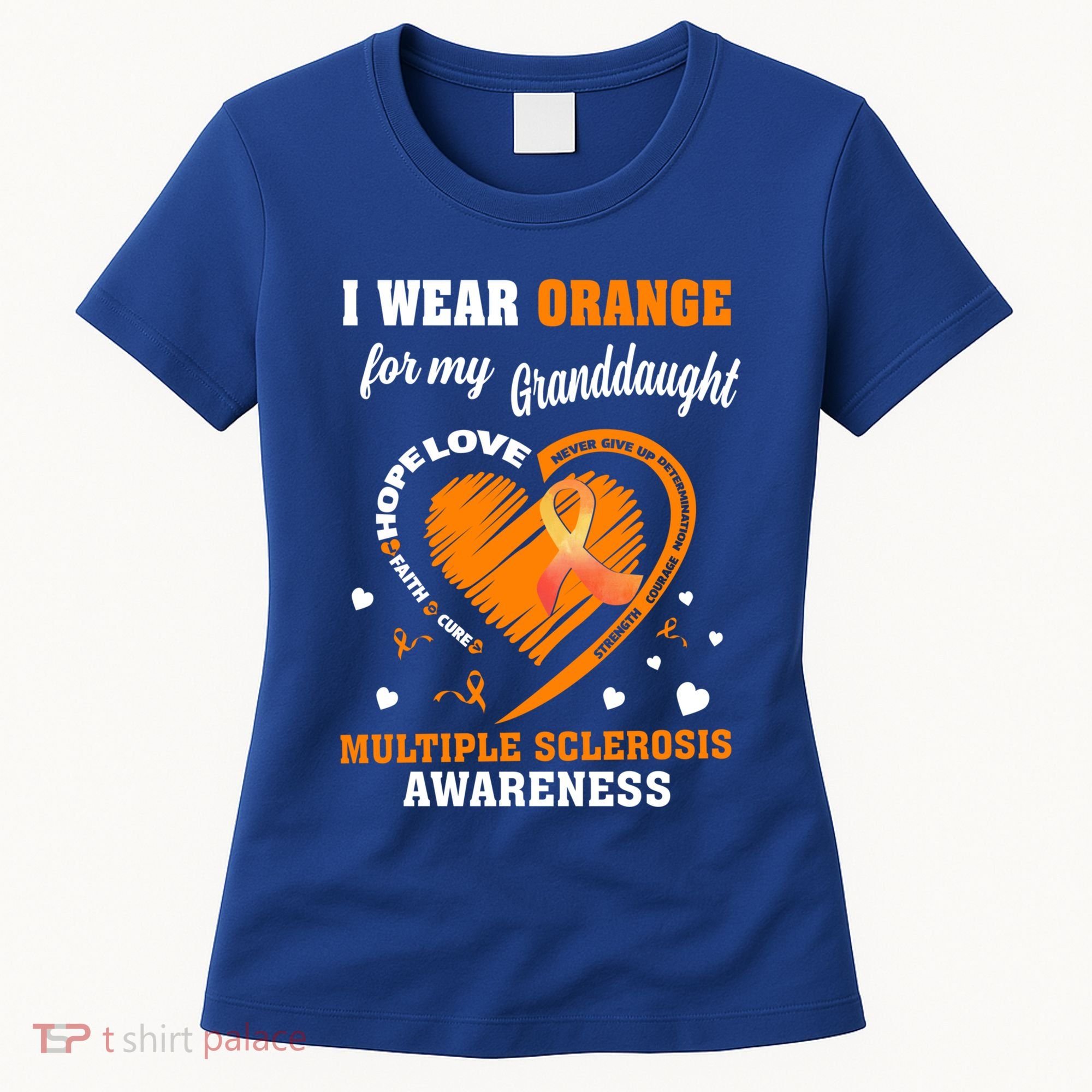 I Wear Orange For My Granddaughter Multiple Sclerosis Ms Gift Women's T-Shirt