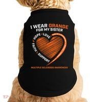 I Wear Orange For My Sister MS Multiple Sclerosis Awareness Doggie Tank thumb 0