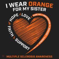 I Wear Orange For My Sister MS Multiple Sclerosis Awareness Beanie thumb 2
