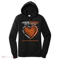 I Wear Orange For My Sister MS Multiple Sclerosis Awareness Women's Hoodie thumb 0