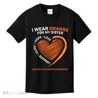 I Wear Orange For My Sister MS Multiple Sclerosis Awareness Kids T-Shirt thumb 0