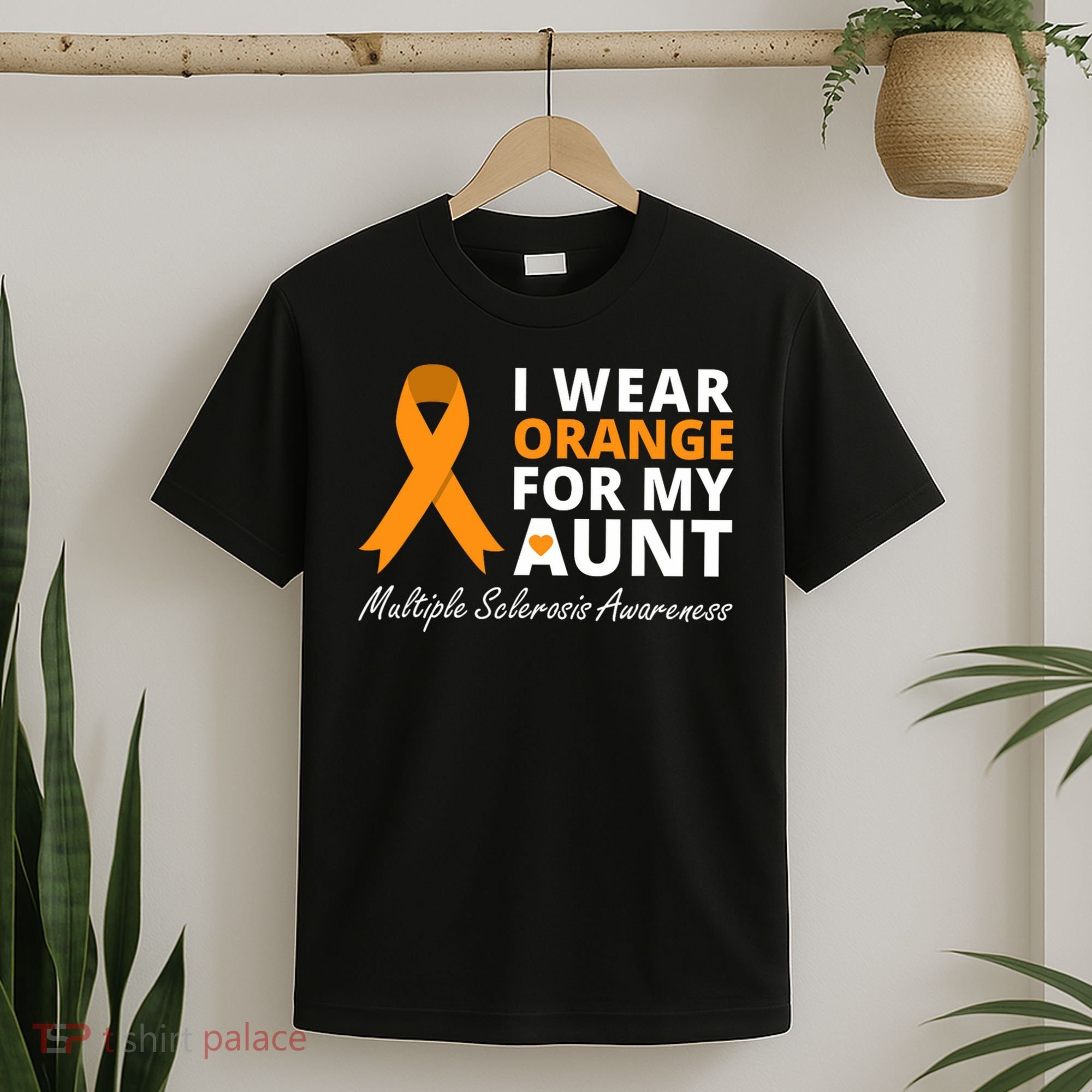 I Wear Orange For My Aunt Ms Awareness Ribbon T-Shirt