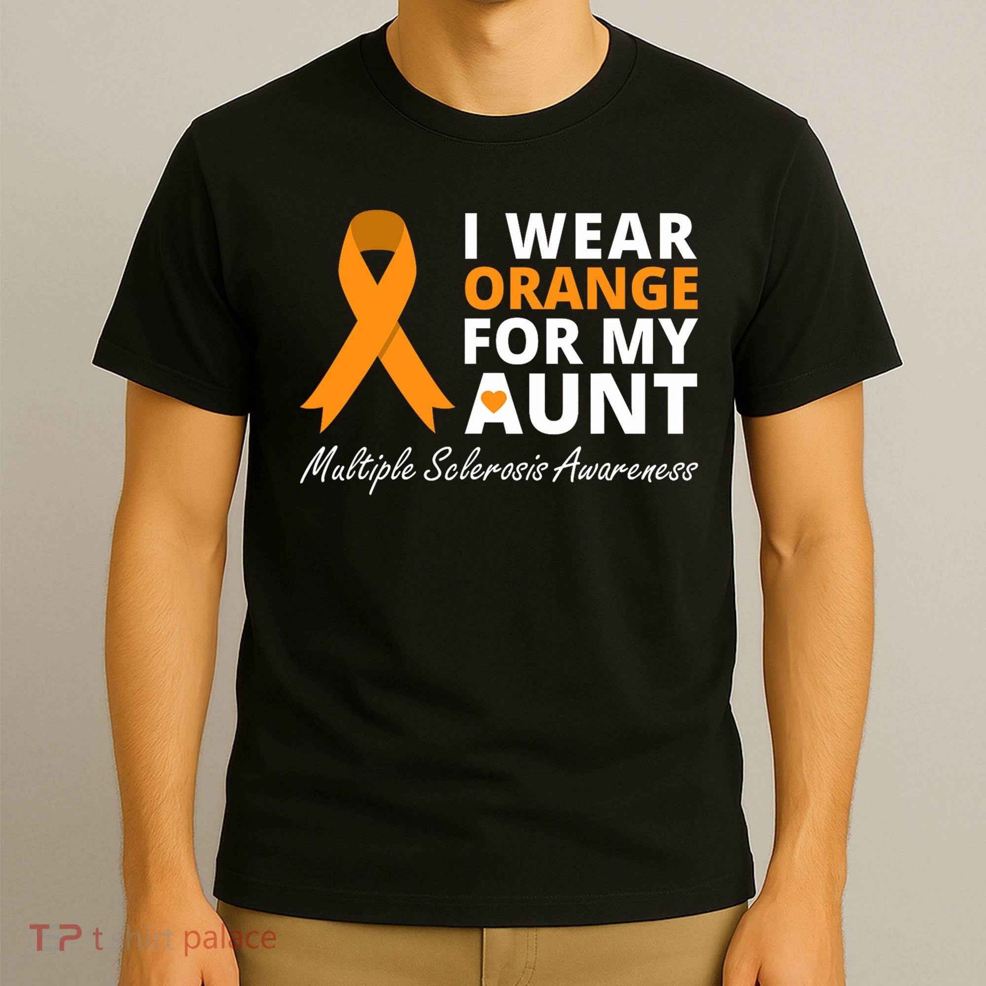 I Wear Orange For My Aunt Ms Awareness Ribbon T-Shirt