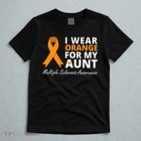 I Wear Orange For My Aunt Ms Awareness Ribbon T-Shirt thumb 5