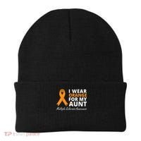 I Wear Orange For My Aunt Ms Awareness Ribbon Beanie thumb 0