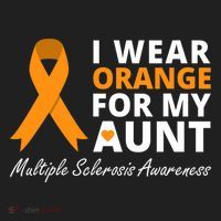 I Wear Orange For My Aunt Ms Awareness Ribbon Beanie thumb 2