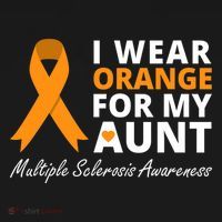 I Wear Orange For My Aunt Ms Awareness Ribbon Women's Hoodie thumb 2