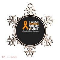 I Wear Orange For My Aunt Ms Awareness Ribbon Ornament thumb 0
