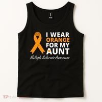 I Wear Orange For My Aunt Ms Awareness Ribbon Tank Top thumb 2