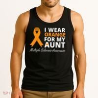I Wear Orange For My Aunt Ms Awareness Ribbon Tank Top thumb 3