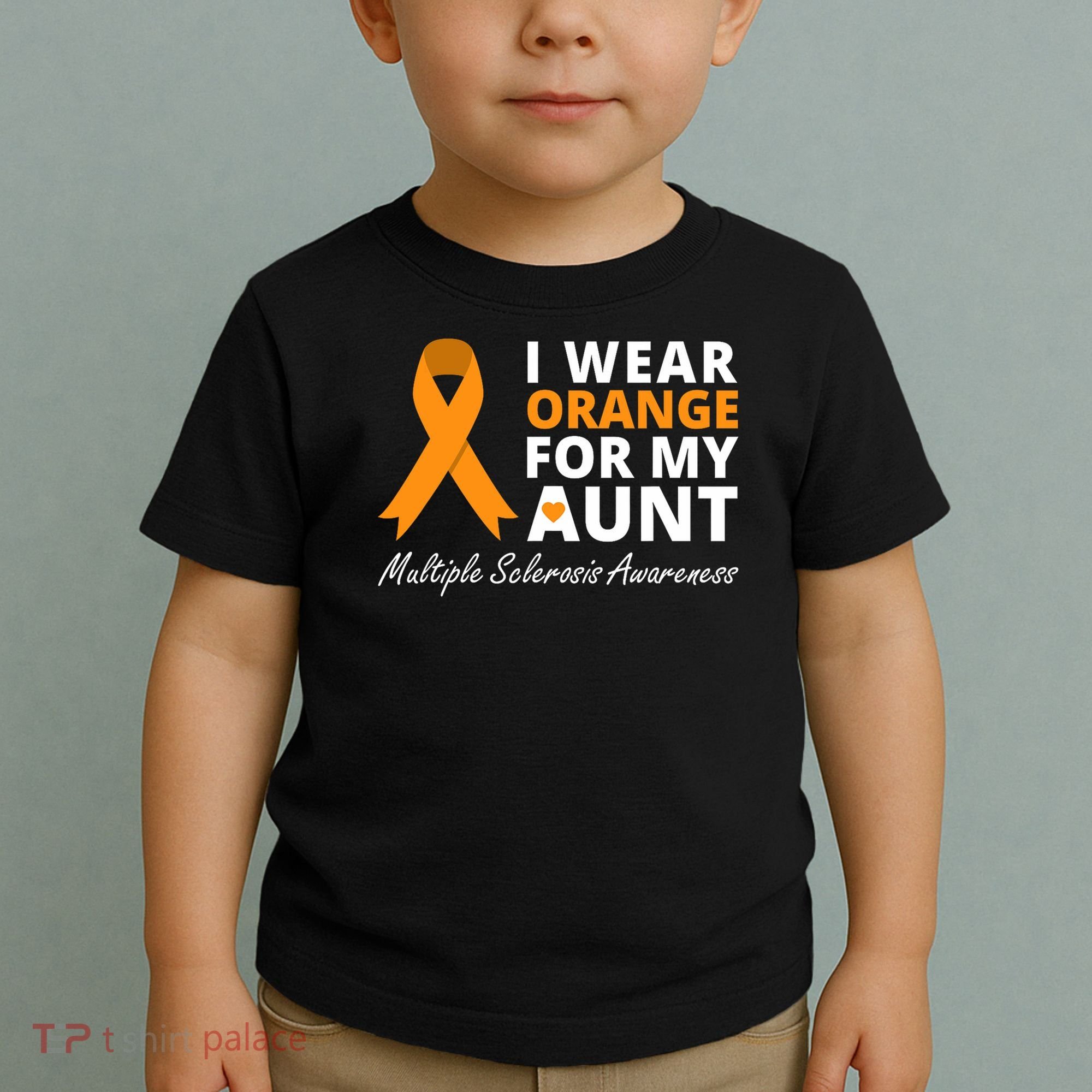 I Wear Orange For My Aunt Ms Awareness Ribbon Toddler T-Shirt