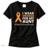 I Wear Orange For My Aunt Ms Awareness Ribbon Women's T-Shirt thumb 0