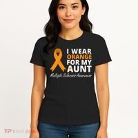 I Wear Orange For My Aunt Ms Awareness Ribbon Women's T-Shirt thumb 4
