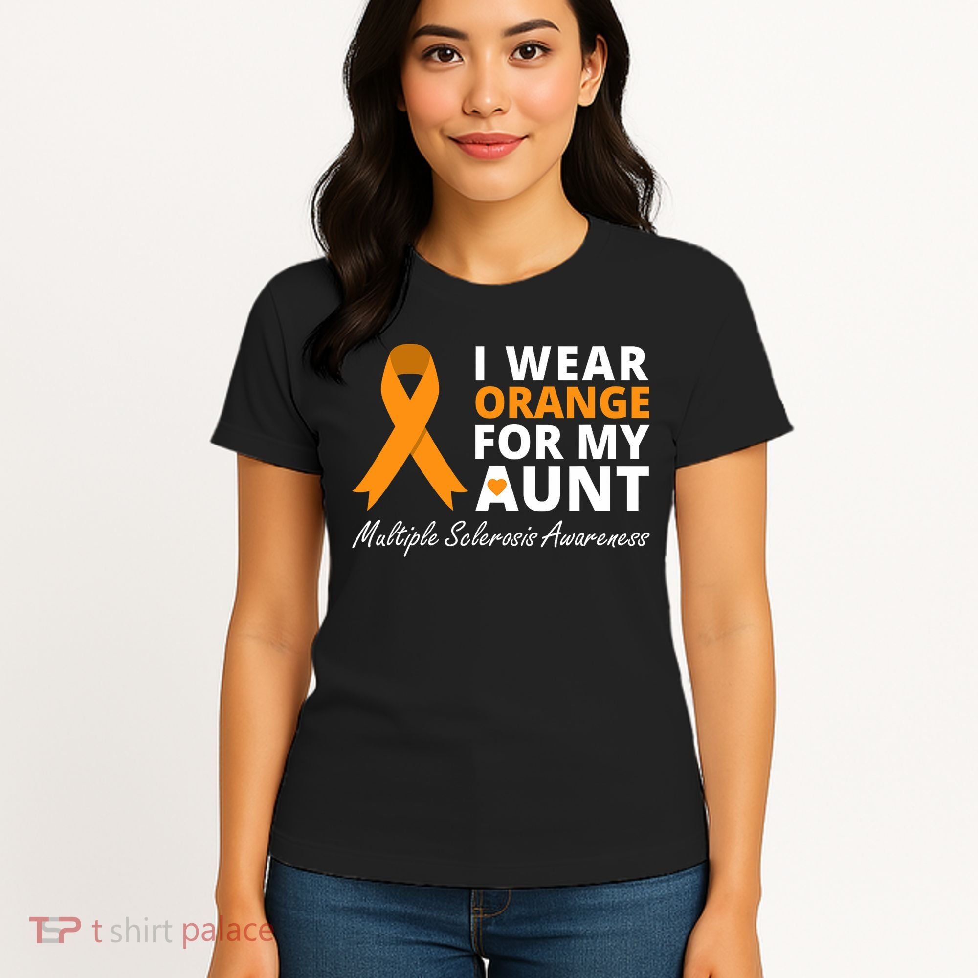 I Wear Orange For My Aunt Ms Awareness Ribbon Women's T-Shirt