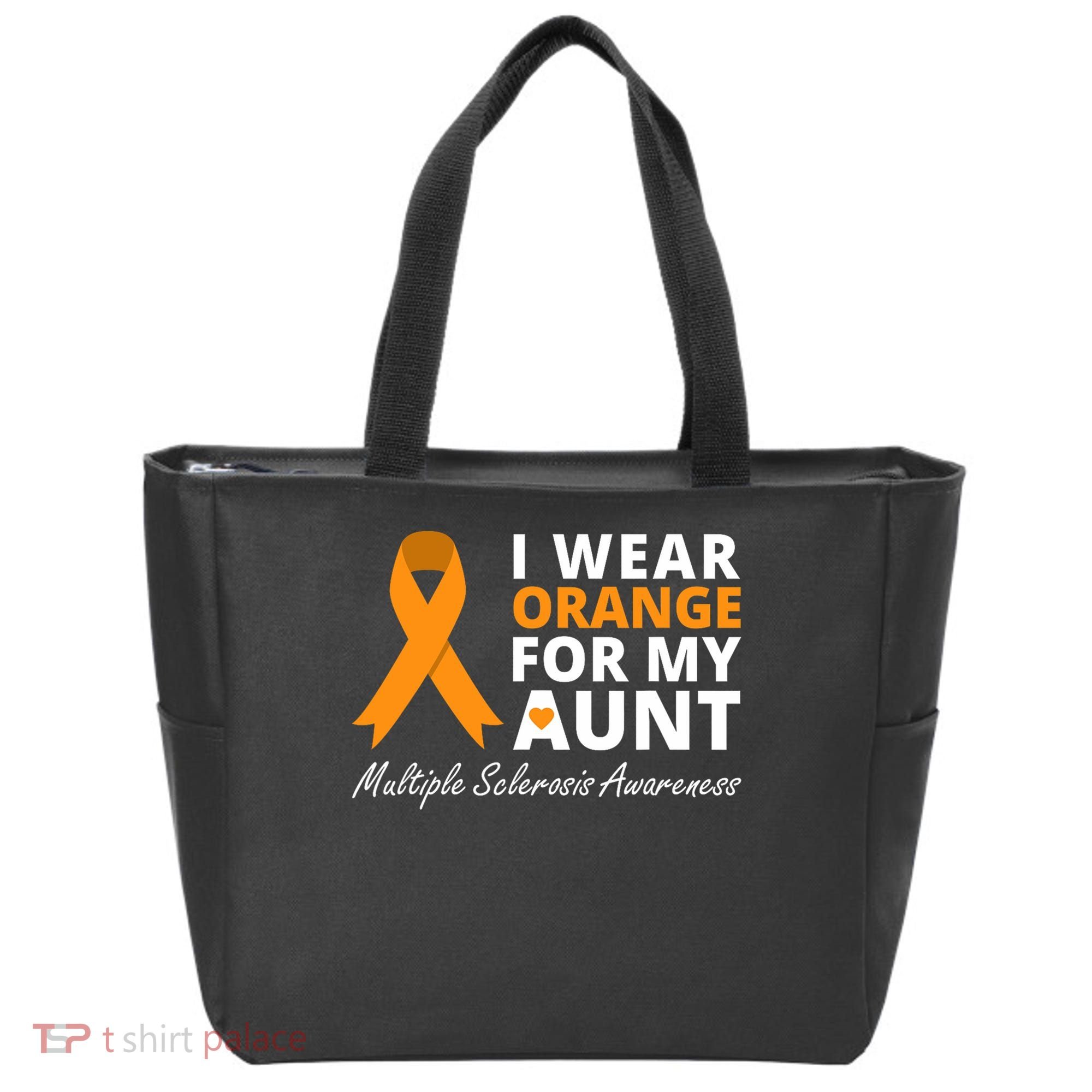 I Wear Orange For My Aunt Ms Awareness Ribbon Tote Bag