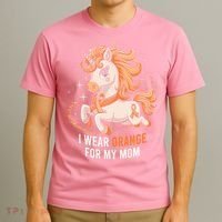 I Wear Orange For My Mom Unicorn MS Awareness T-Shirt thumb 3