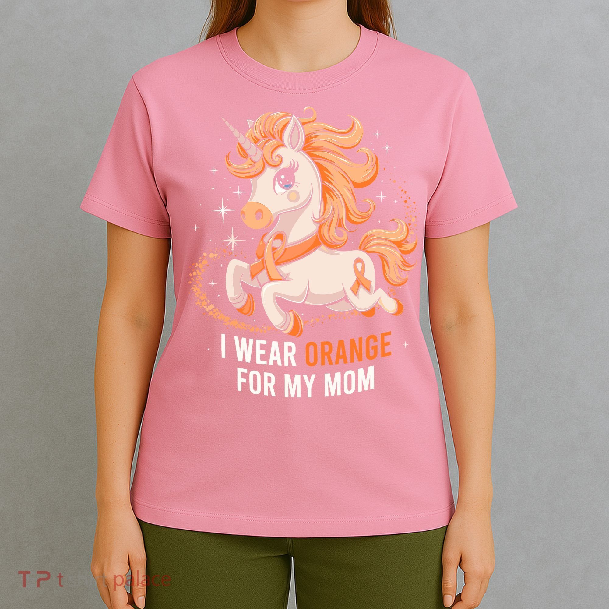 I Wear Orange For My Mom Unicorn MS Awareness T-Shirt