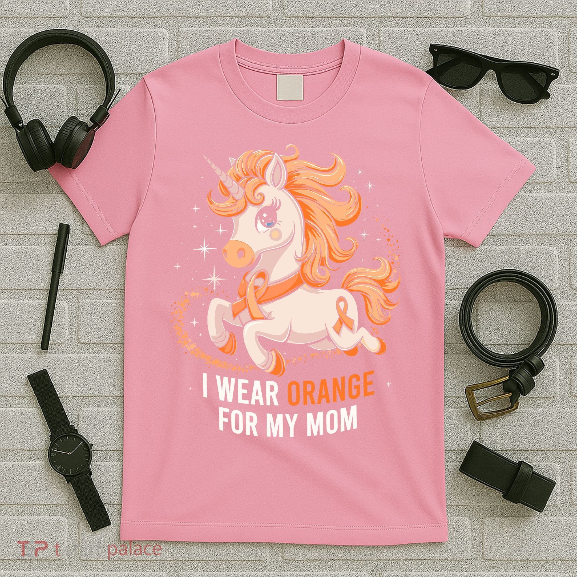 I Wear Orange For My Mom Unicorn MS Awareness T-Shirt