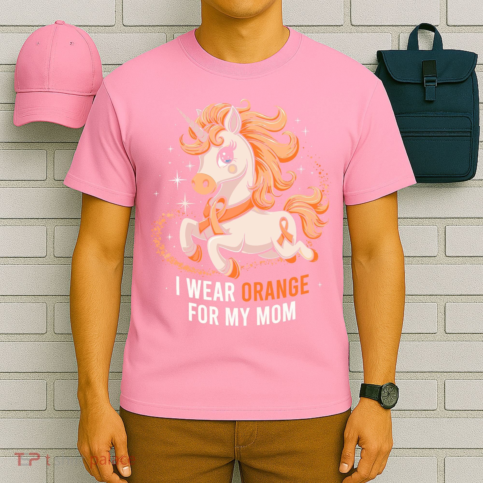 I Wear Orange For My Mom Unicorn MS Awareness T-Shirt