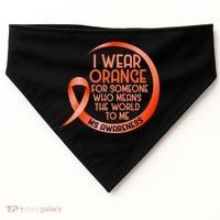 I Wear Orange For Someone Ms Multiple Sclerosis Awareness USA-Made Doggie Bandana thumb 0