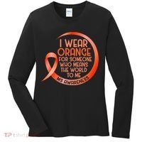 I Wear Orange For Someone Ms Multiple Sclerosis Awareness Women's Long Sleeve Shirt thumb 0