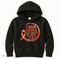 I Wear Orange For Someone Ms Multiple Sclerosis Awareness Kids Hoodie thumb 0