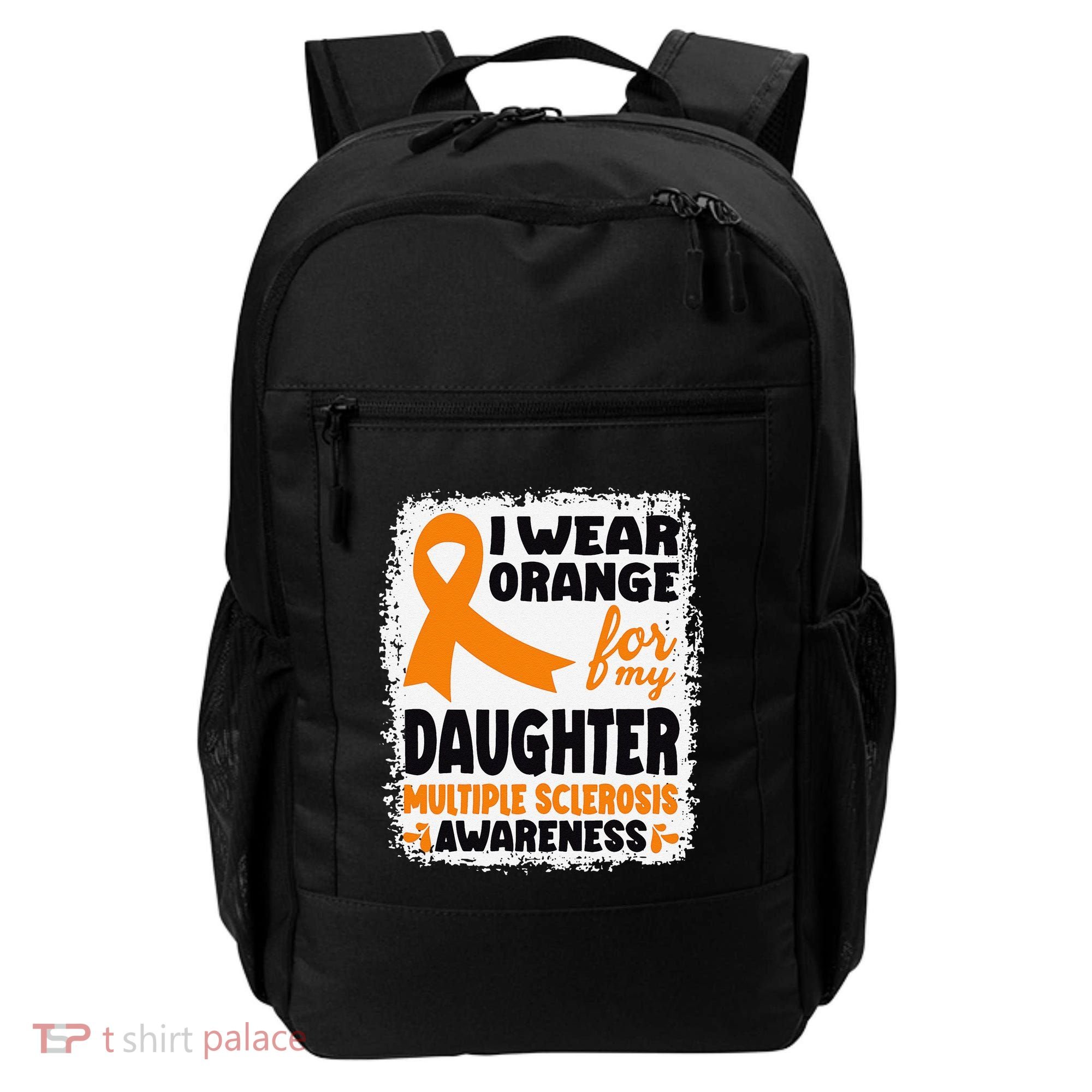 I Wear Orange For My Daughter Multiple Sclerosis Awareness Backpack