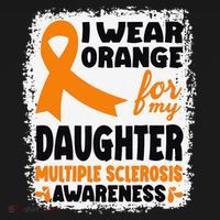 I Wear Orange For My Daughter Multiple Sclerosis Awareness Ornament thumb 1