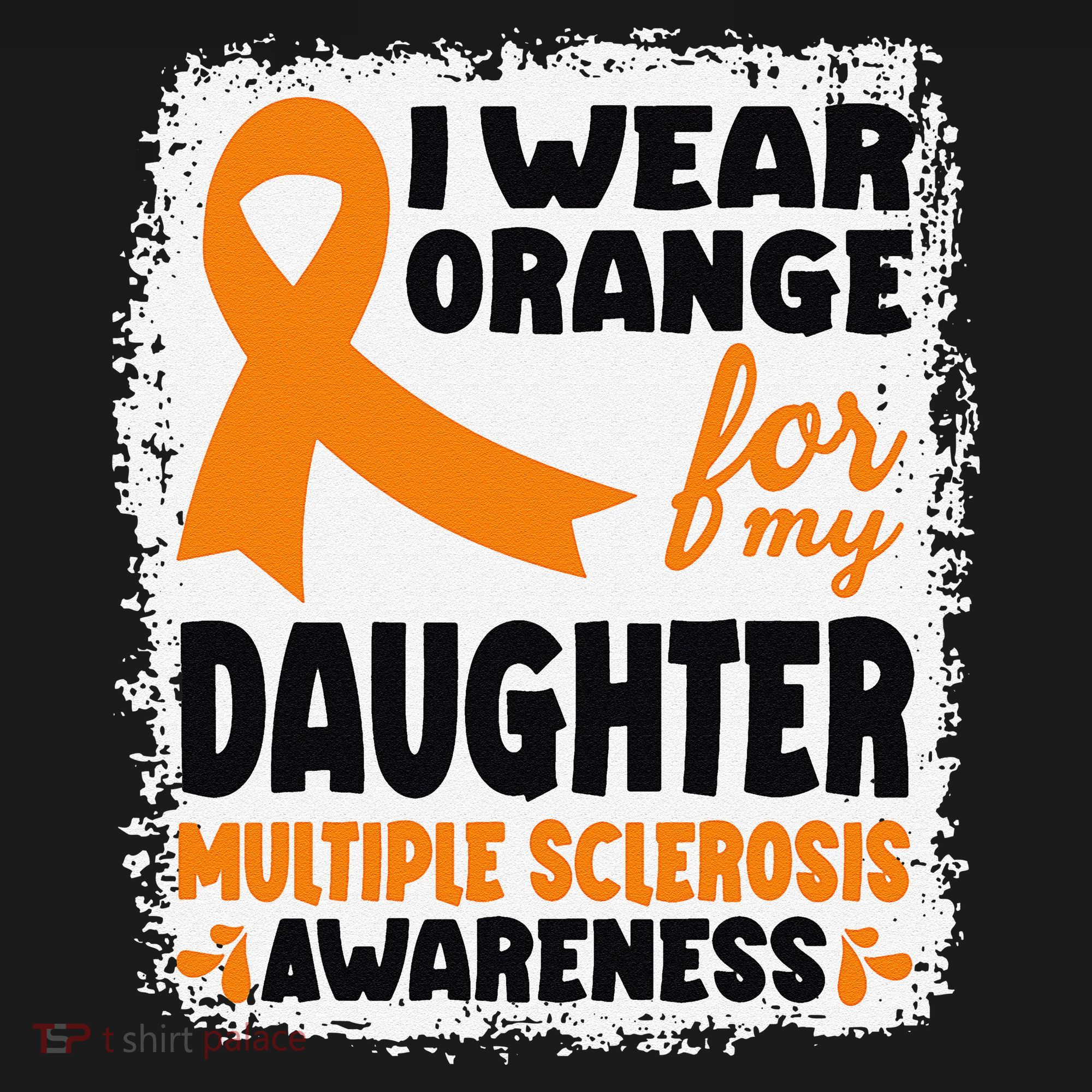 I Wear Orange For My Daughter Multiple Sclerosis Awareness Ornament