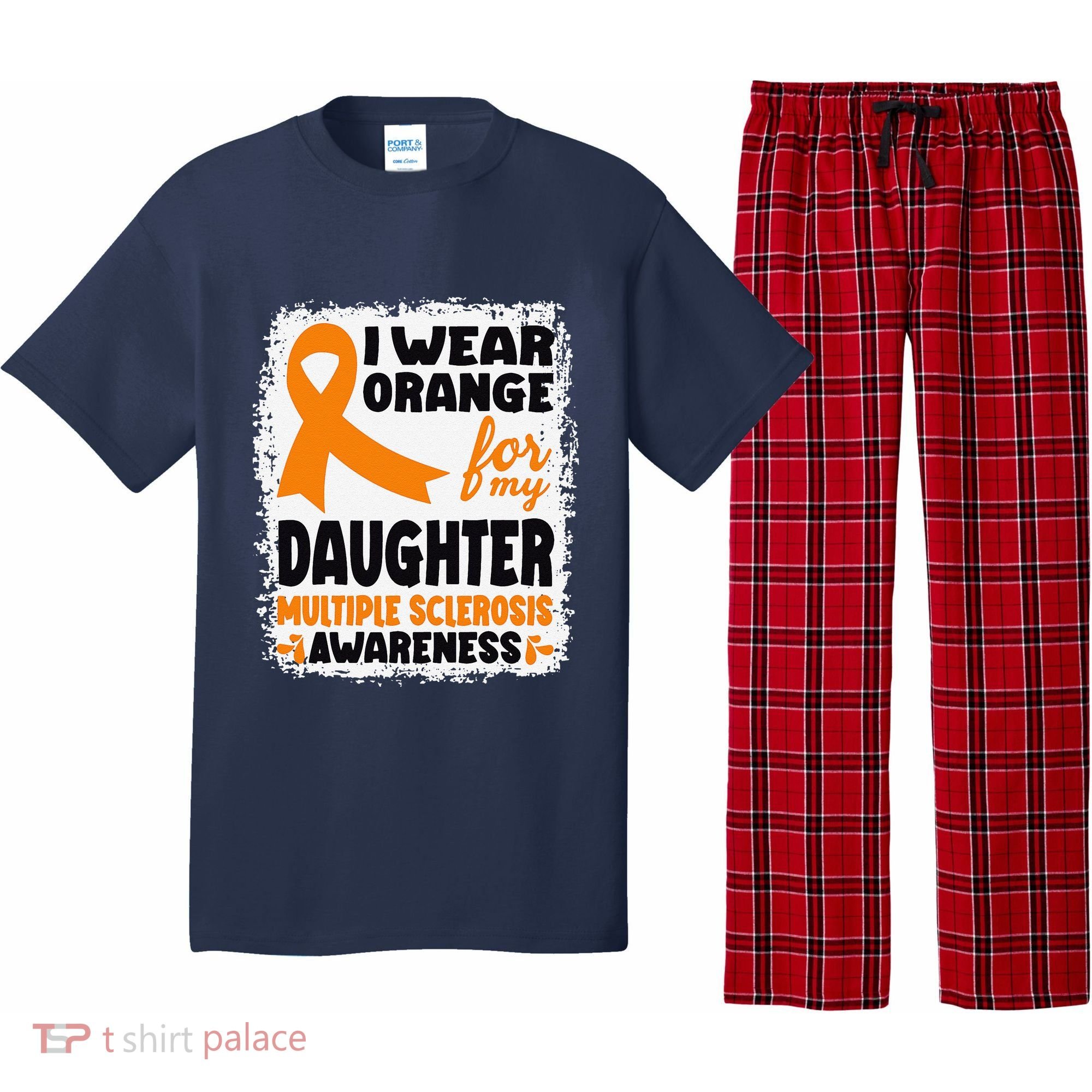 I Wear Orange For My Daughter Multiple Sclerosis Awareness Pajama Set