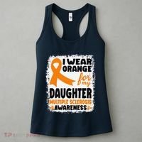 I Wear Orange For My Daughter Multiple Sclerosis Awareness Women's Tank Top thumb 3