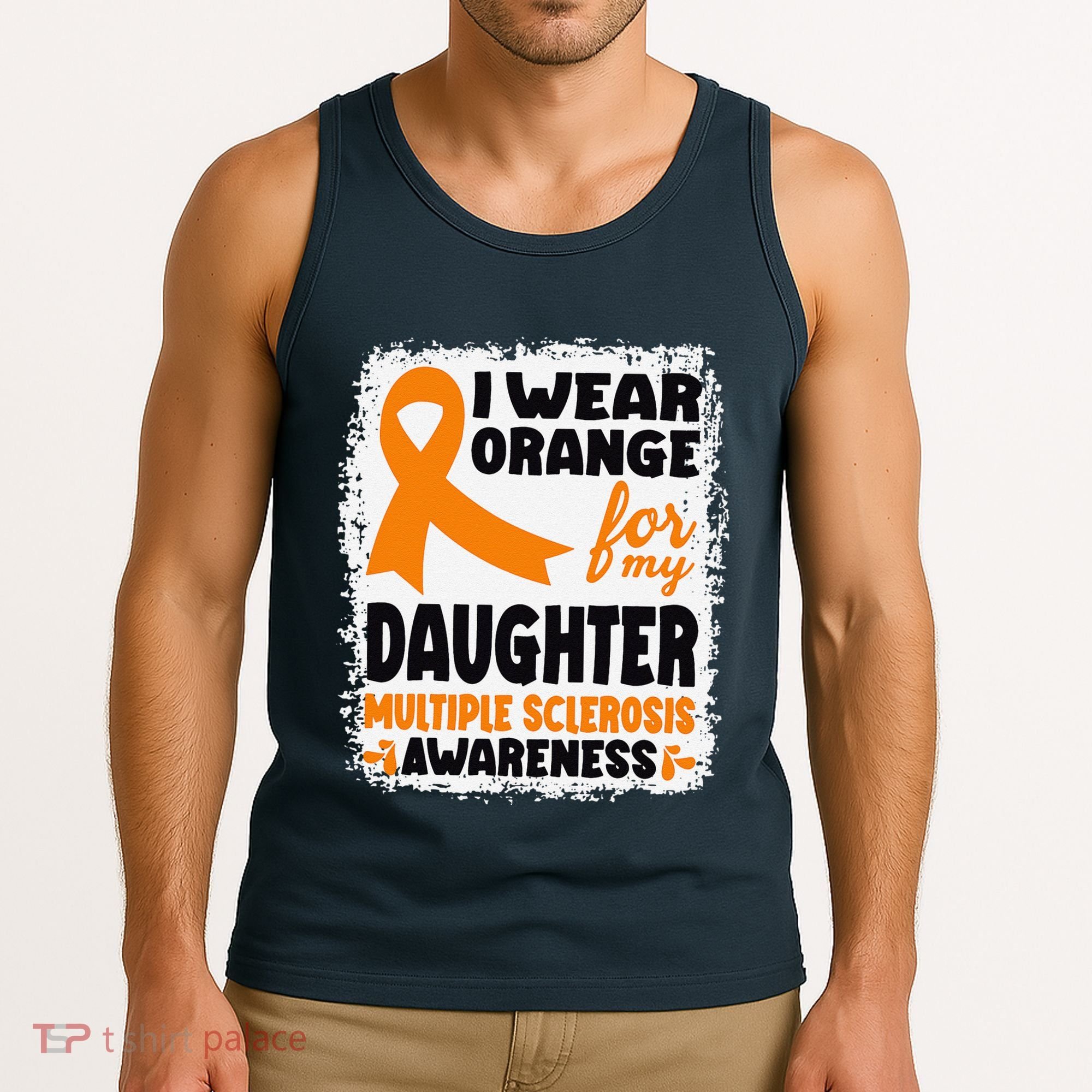 I Wear Orange For My Daughter Multiple Sclerosis Awareness Tank Top