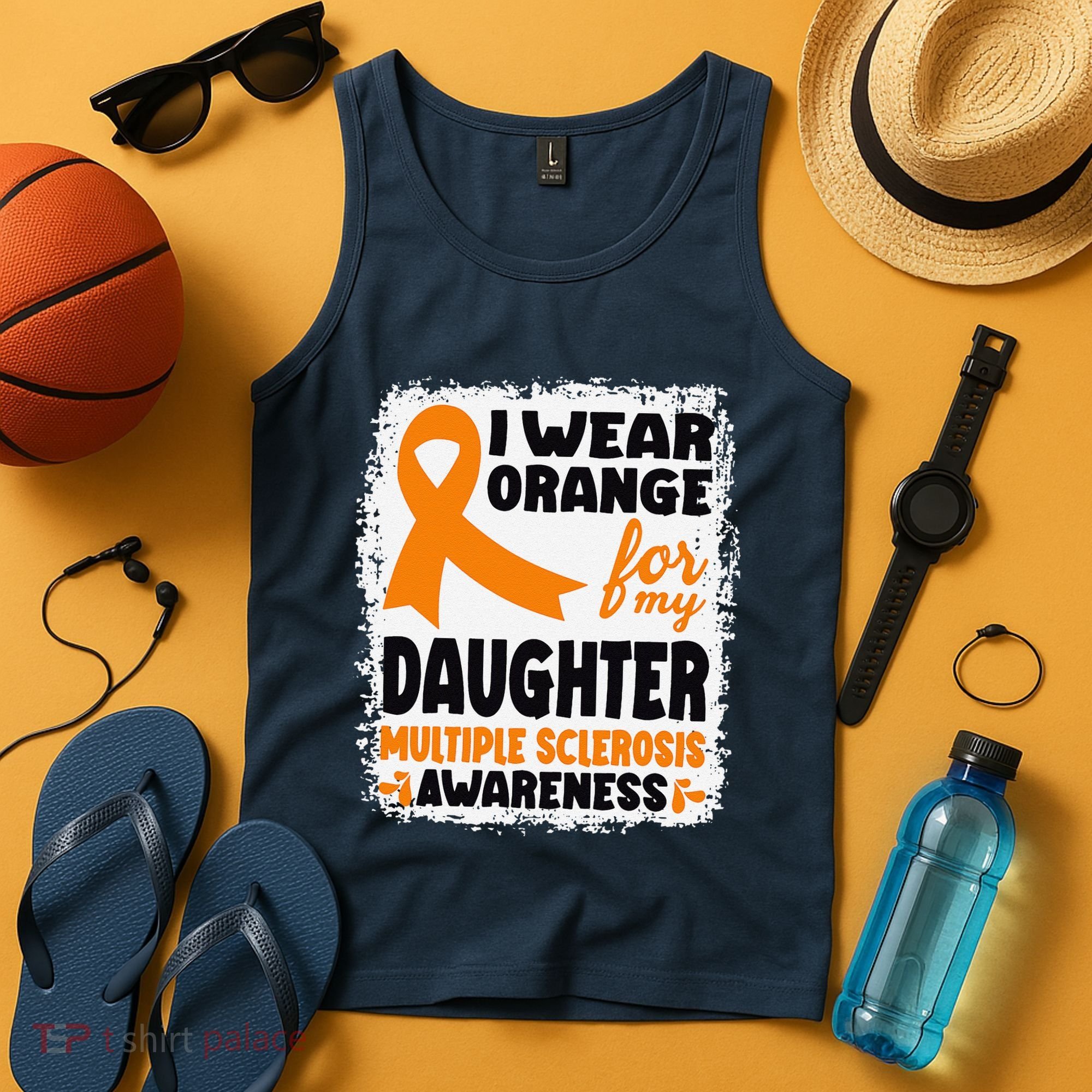 I Wear Orange For My Daughter Multiple Sclerosis Awareness Tank Top