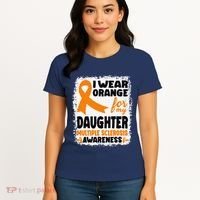 I Wear Orange For My Daughter Multiple Sclerosis Awareness Women's T-Shirt thumb 4