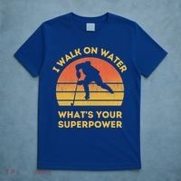 I Walk On Water Whats Your Superpower Ice Hockey Christmas Meaningful Gift T-Shirt thumb 5