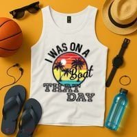 I Was On A Boat That Day Country Music Lyrics Tank Top thumb 4