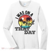 I Was On A Boat That Day Country Music Lyrics Women's Long Sleeve Shirt thumb 0