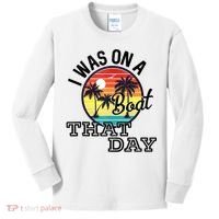I Was On A Boat That Day Country Music Lyrics Kids Long Sleeve Shirt thumb 0