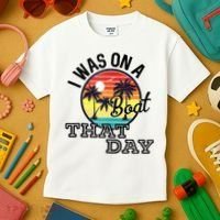 I Was On A Boat That Day Country Music Lyrics Kids T-Shirt thumb 3