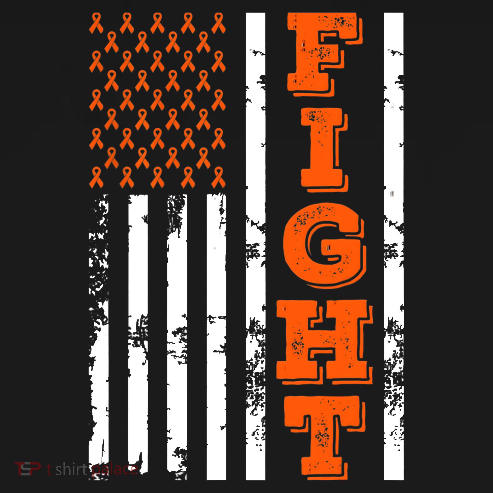 I Wear Orange Fight Kidney Cancer Awareness American Flag Women's Tank Top