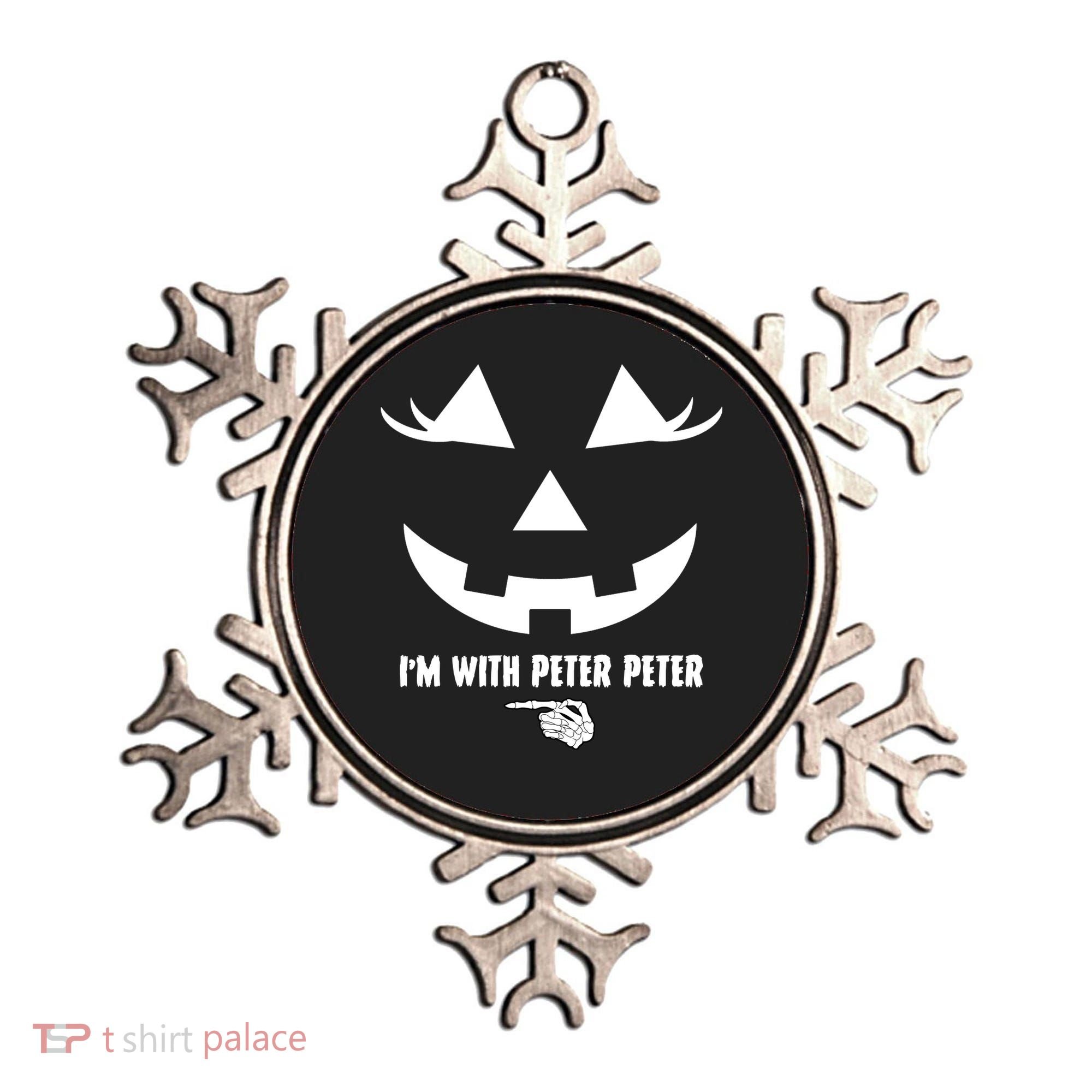 I'm With Peter Peter Skeleton Hand Pointing Matching Halloween Ornament