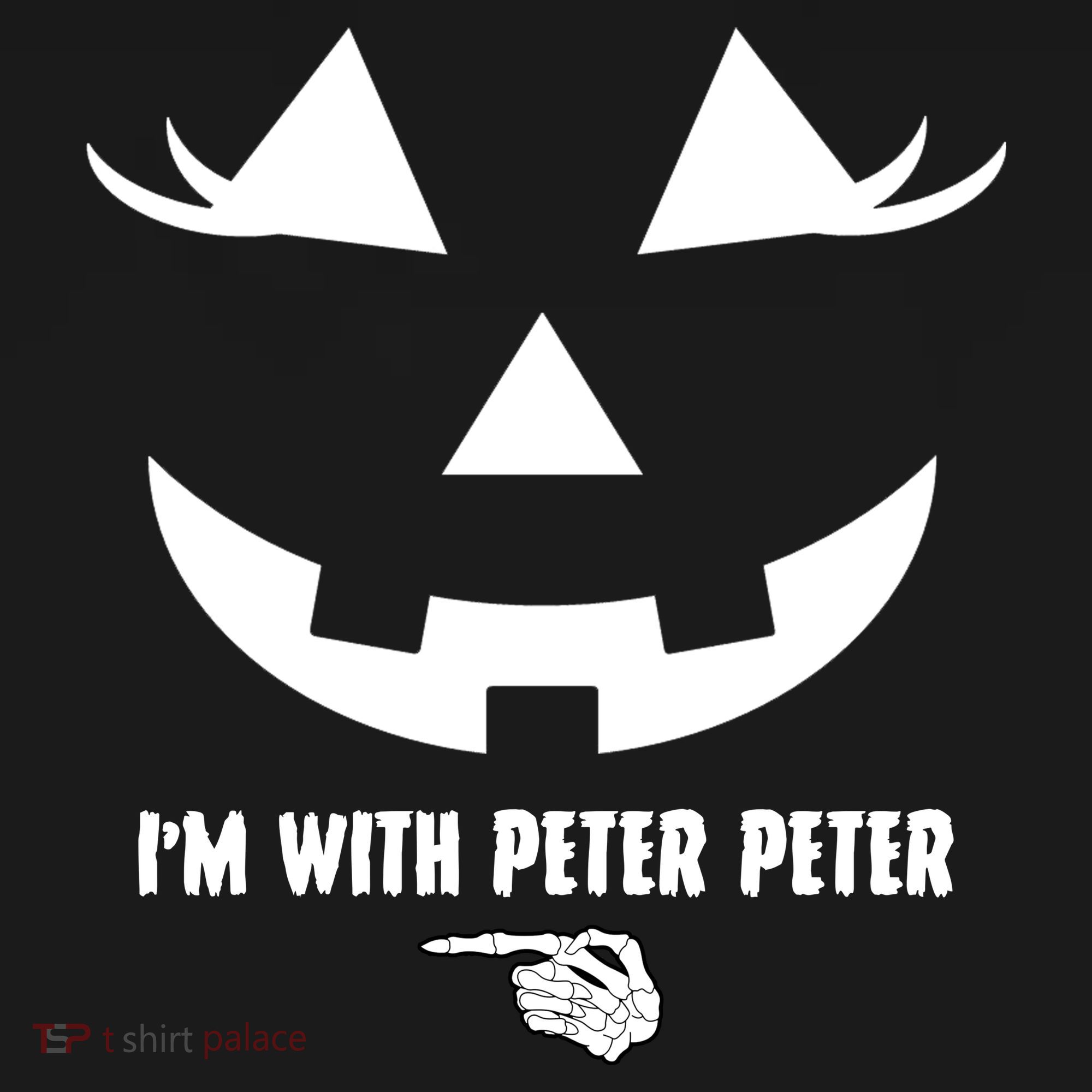 I'm With Peter Peter Skeleton Hand Pointing Matching Halloween Ornament