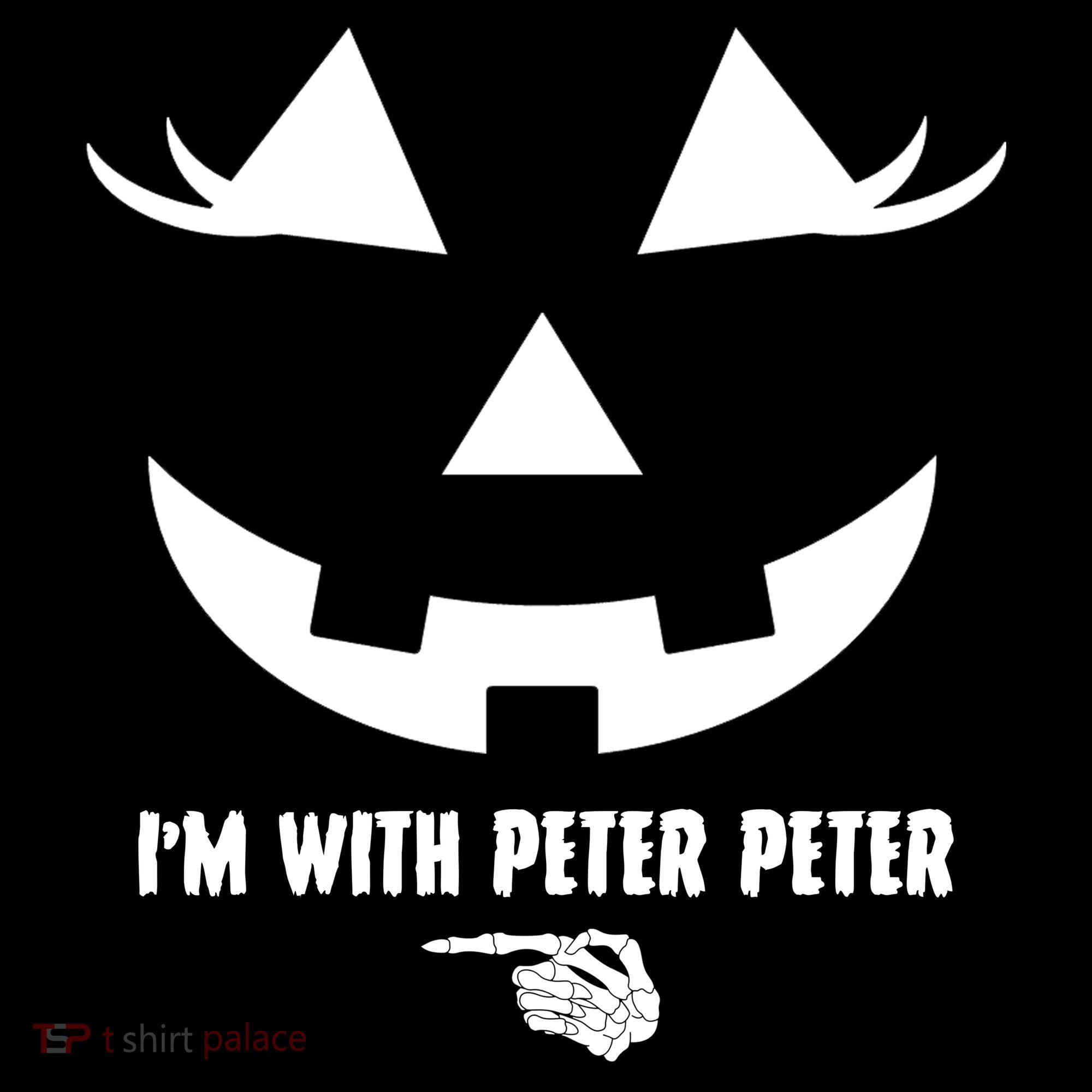 I'm With Peter Peter Skeleton Hand Pointing Matching Halloween Women's Tank Top