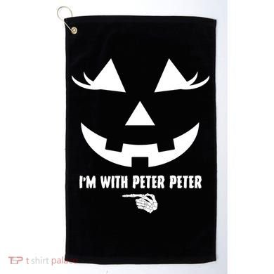 I'm With Peter Peter Skeleton Hand Pointing Matching Halloween Golf Towel
