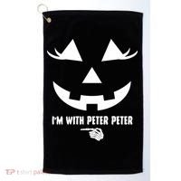 I'm With Peter Peter Skeleton Hand Pointing Matching Halloween Golf Towel thumb 0
