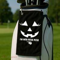 I'm With Peter Peter Skeleton Hand Pointing Matching Halloween Golf Towel thumb 2